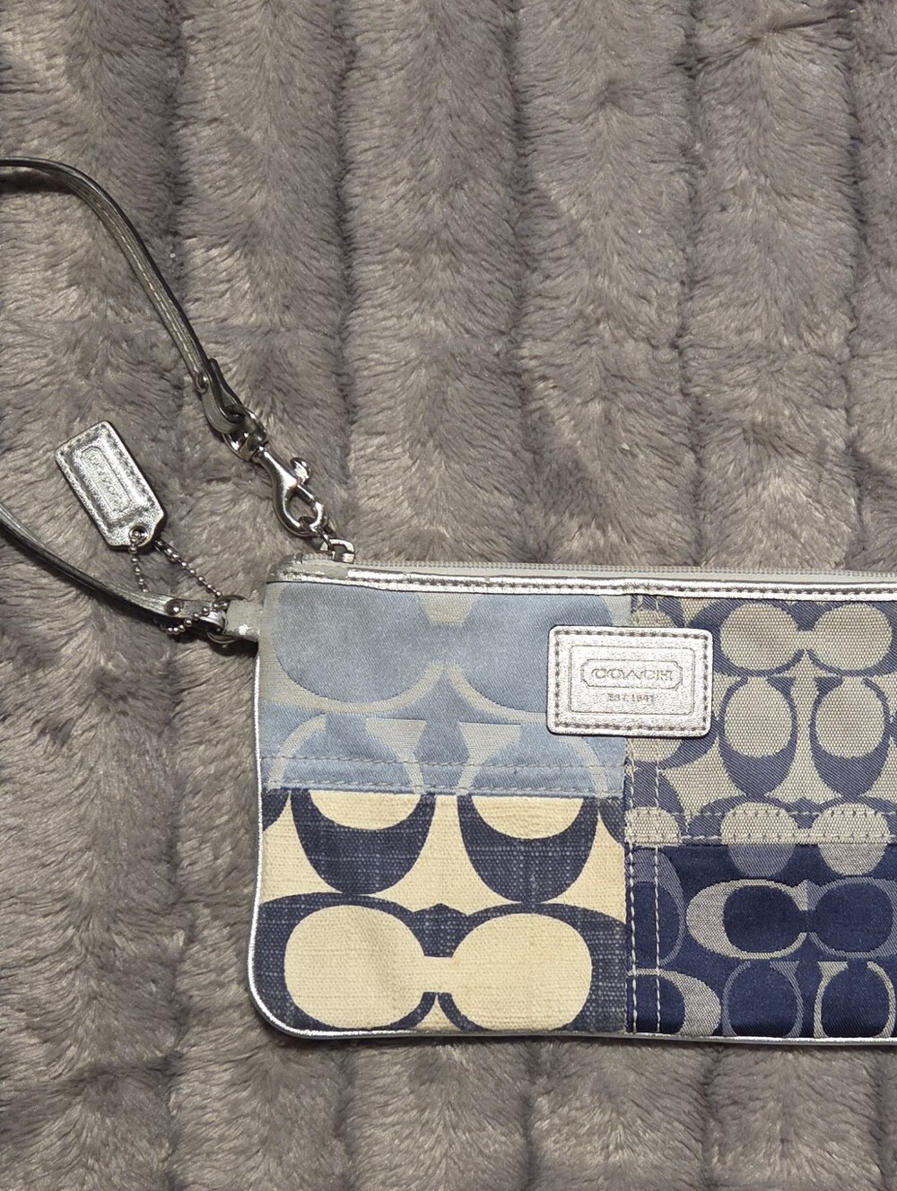 Coach Wristlet Patchwork Denim